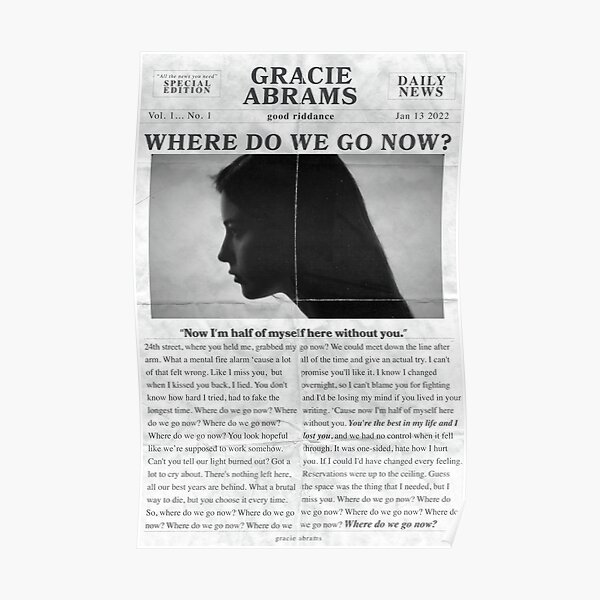 where do we go now gracie abrams poster Poster RB1910 product Offical gracieabrams Merch