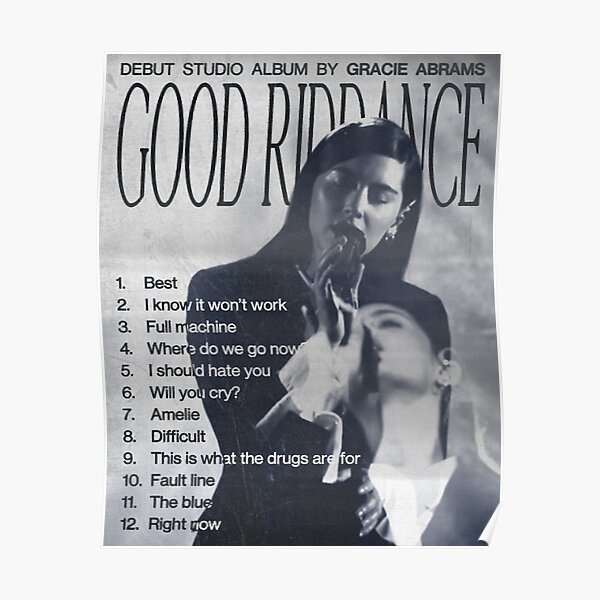 Gracie Abrams - Good Riddance Track list poster Poster RB1910 product Offical gracieabrams Merch
