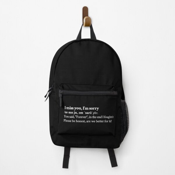 Gracie Abrams Aesthetic Quote Lyrics Black Good Riddance Backpack RB1910 product Offical gracieabrams Merch