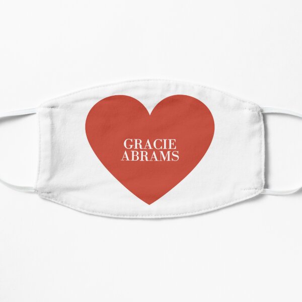 i love gracie abrams! (white text) Flat Mask RB1910 product Offical gracieabrams Merch