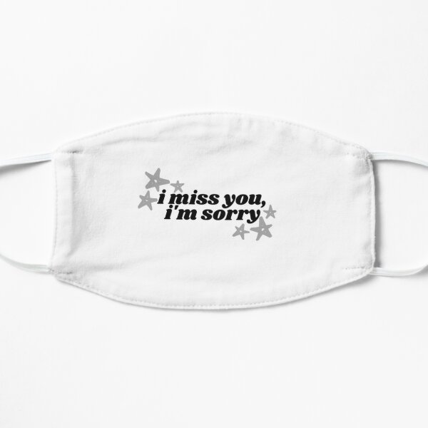 i miss you i'm sorry w/ pretty stars - Gracie Abrams Flat Mask RB1910 product Offical gracieabrams Merch